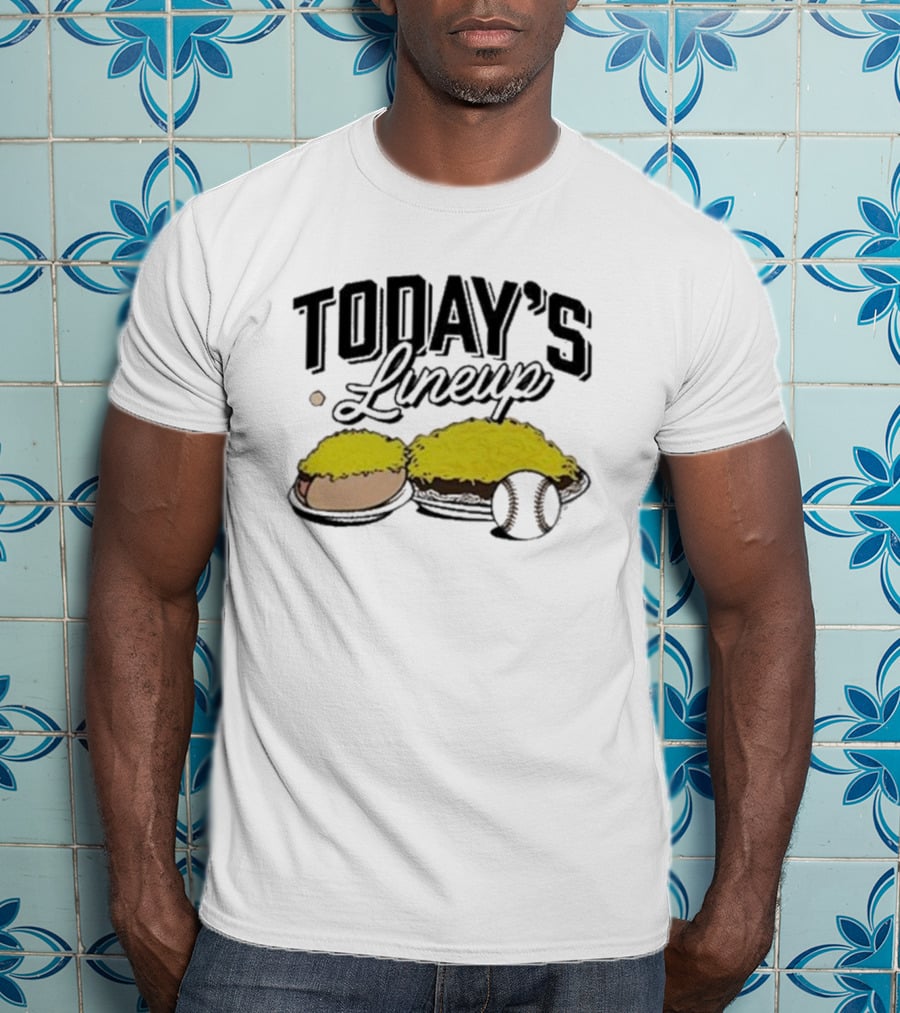 Today's Lineup Baked Potato Mac And Cheese Baseball T-Shirt