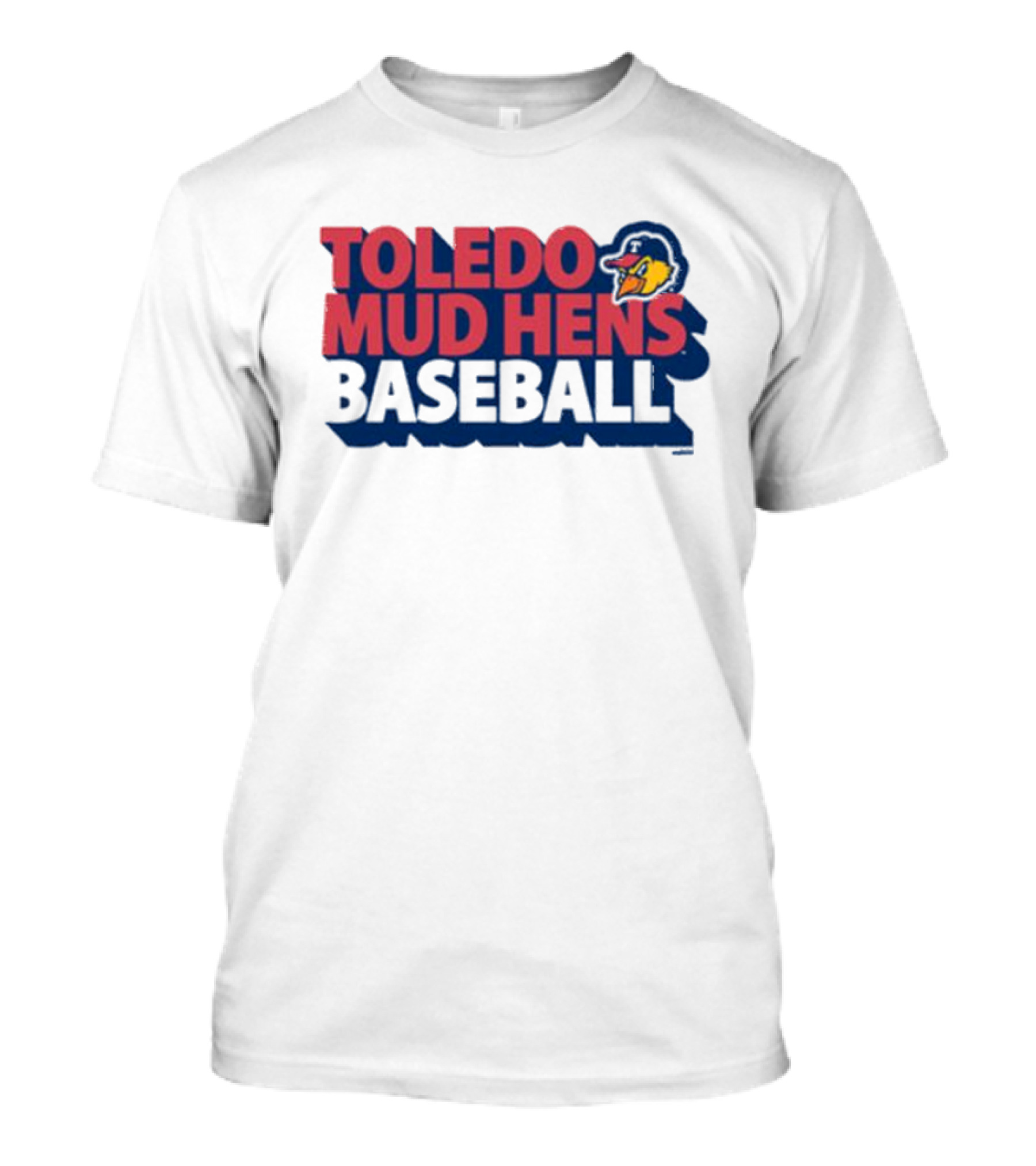 Toledo Mud Hens Baseball Logo With Iconic Classic Blue Hat And Yellow Cartoon Chicken T-Shirt
