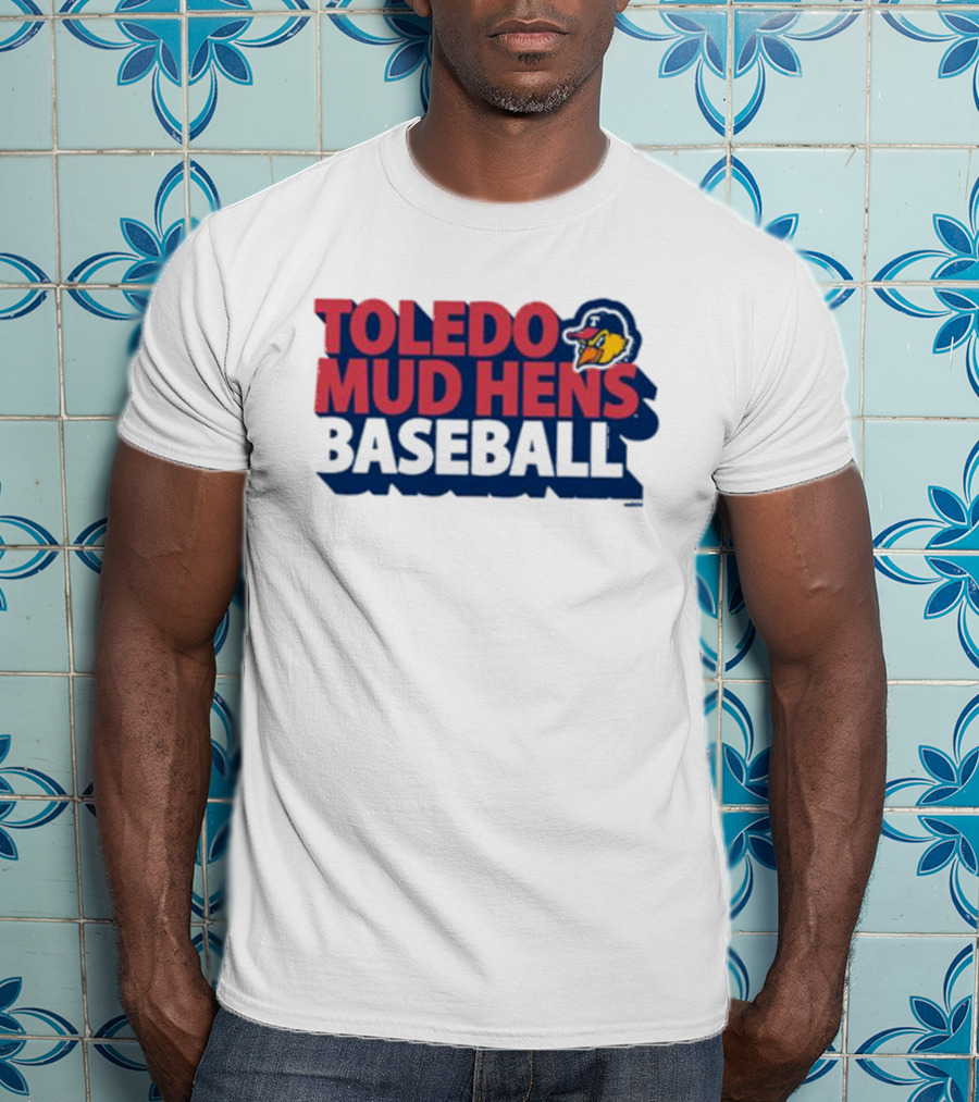Toledo Mud Hens Baseball Logo With Iconic Classic Blue Hat And Yellow Cartoon Chicken T-Shirt