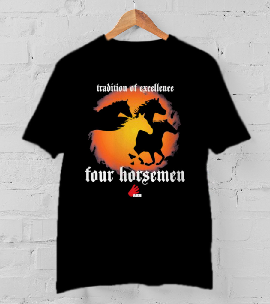 Tradition Of Excellence Four Horsemen Silhouette Sunset Motif ARN T-Shirt