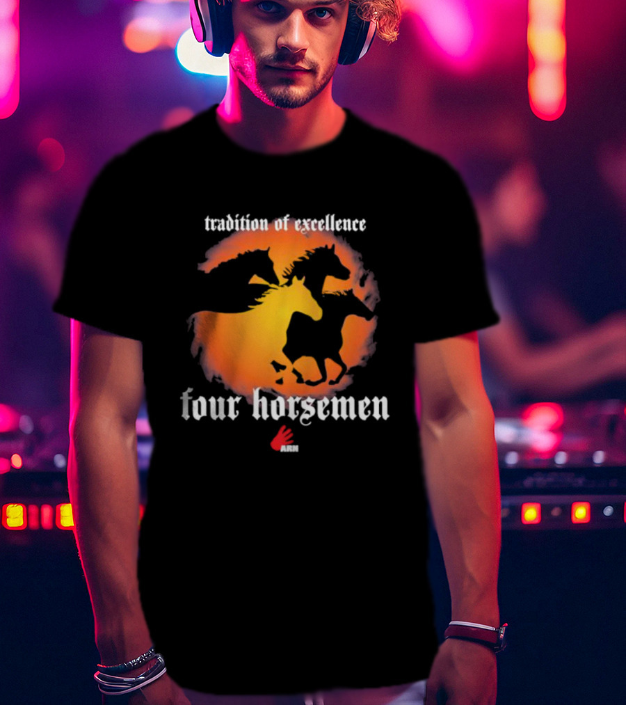 Tradition Of Excellence Four Horsemen Silhouette Sunset Motif ARN T-Shirt