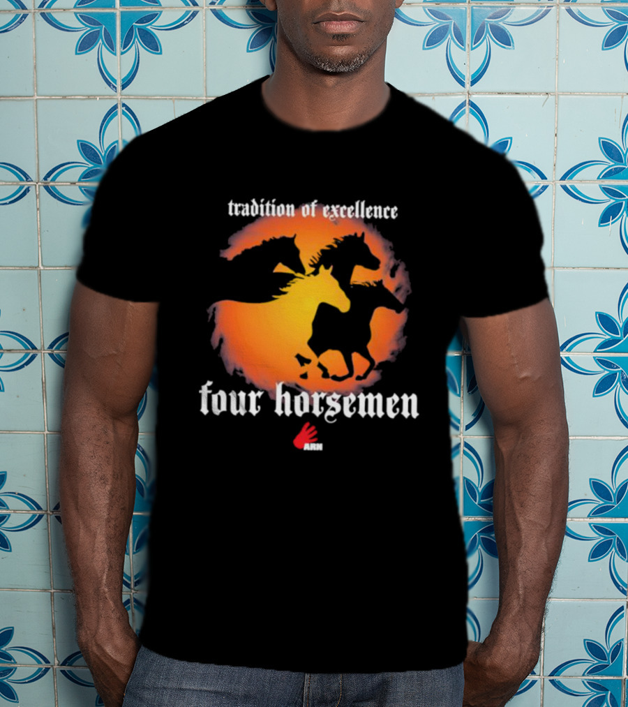 Tradition Of Excellence Four Horsemen Silhouette Sunset Motif ARN T-Shirt