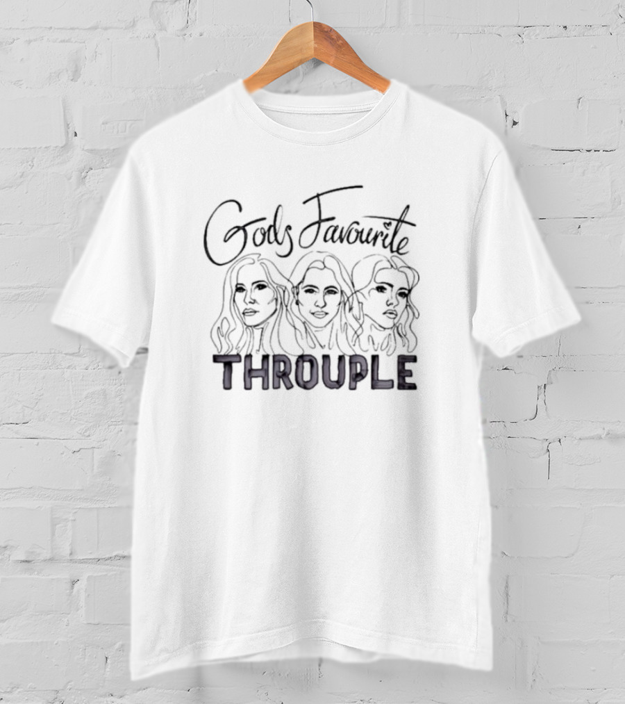 GodS Favourite Throuple Faces Sketch T-Shirt