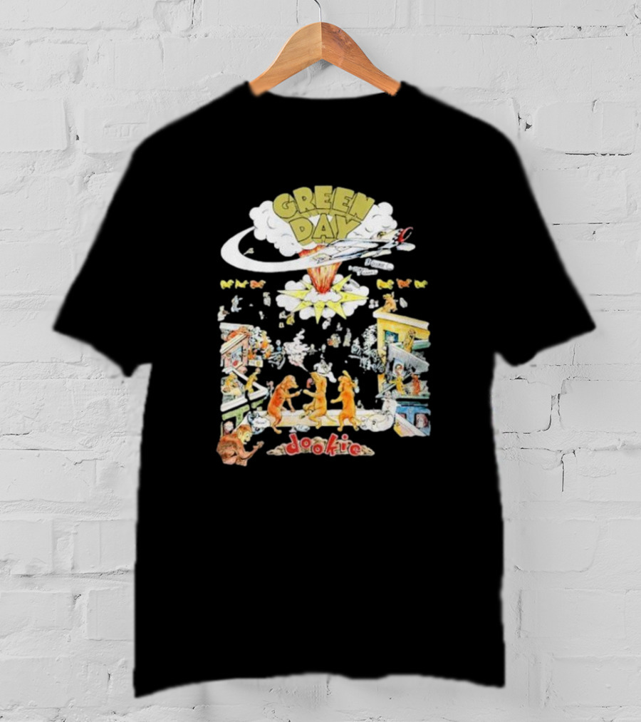 Green Day Dookie Cartoon Explosion Scene T-Shirt