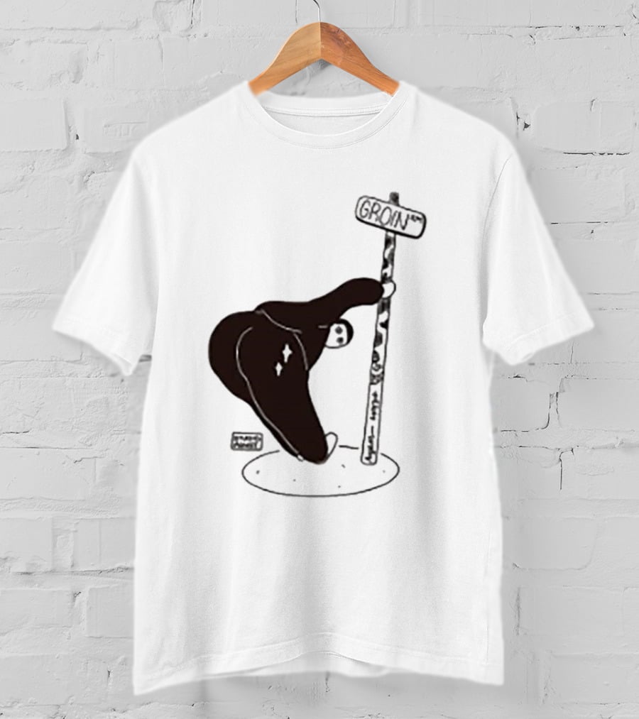 Groin Street Sign With Bandaged Steak Character By Rpwp T-Shirt