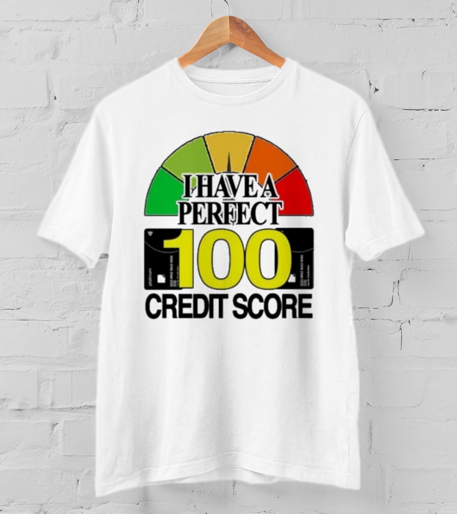 I Have A Perfect 100 Credit Score Gauge Graph T-Shirt