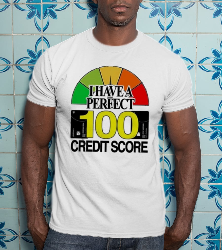 I Have A Perfect 100 Credit Score Gauge Graph T-Shirt