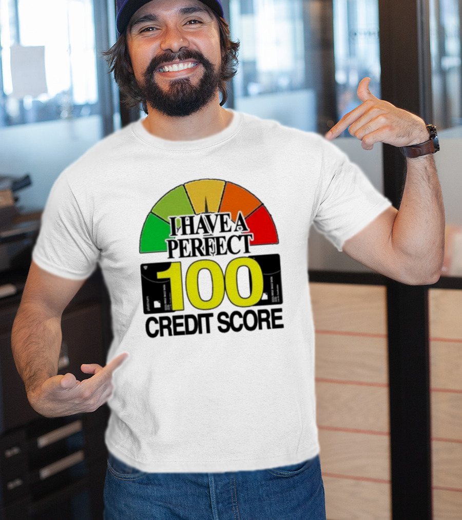 I Have A Perfect 100 Credit Score Gauge Graph T-Shirt