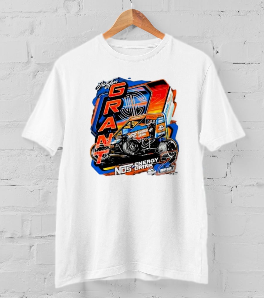 Justin Grant NOS Energy Drink Racing Car JMS T-Shirt