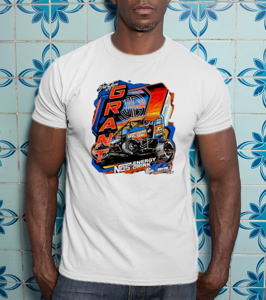 Justin Grant NOS Energy Drink Racing Car JMS T-Shirt