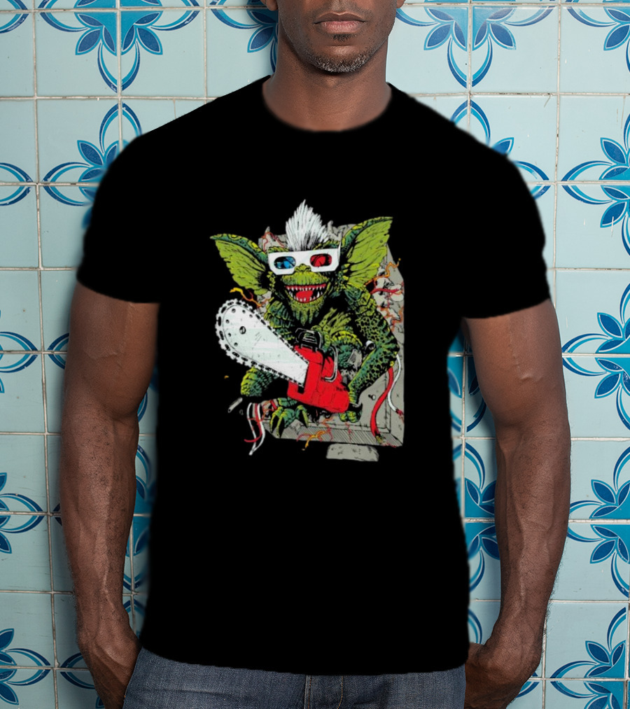 Kingston Falls Chainsaw Massacre Gremlins 3D Glasses T-Shirt