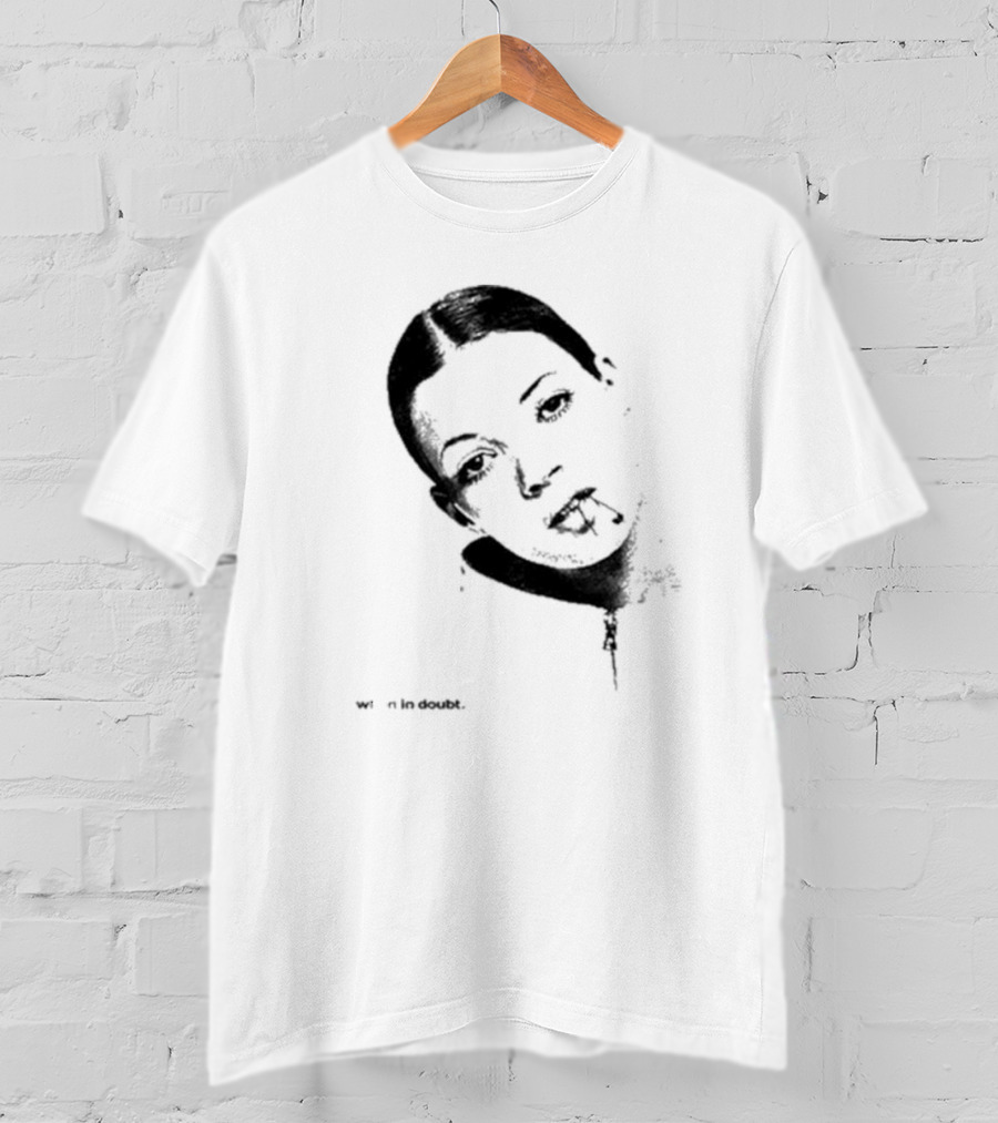 90s Kate Moss When In Doubt Portrait T-Shirt
