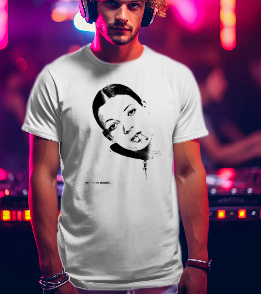 90s Kate Moss When In Doubt Portrait T-Shirt