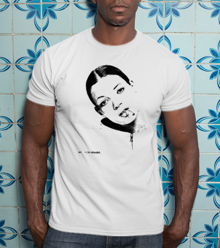 90s Kate Moss When In Doubt Portrait T-Shirt