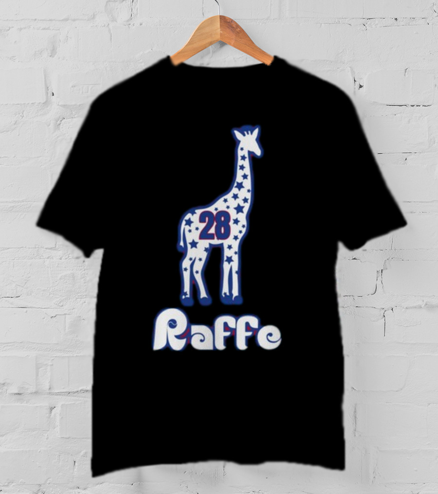 Phillygoat Raffe 28 Star-Patterned Giraffe Jersey T-Shirt
