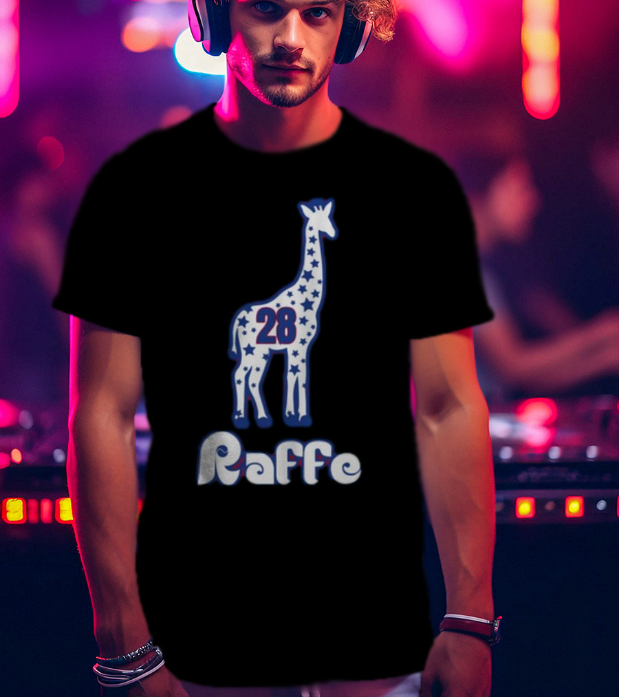 Phillygoat Raffe 28 Star-Patterned Giraffe Jersey T-Shirt