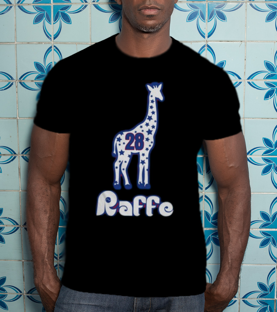 Phillygoat Raffe 28 Star-Patterned Giraffe Jersey T-Shirt