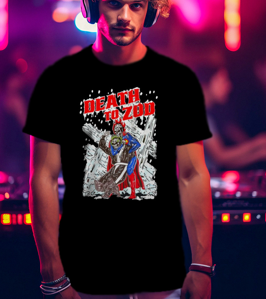 Death To Zod Battle Against Villain In Ice Fortress T-Shirt