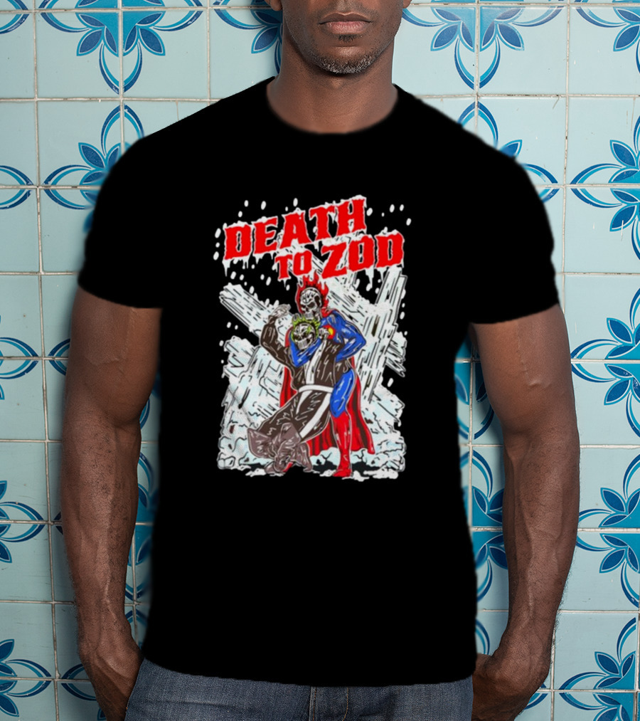 Death To Zod Battle Against Villain In Ice Fortress T-Shirt