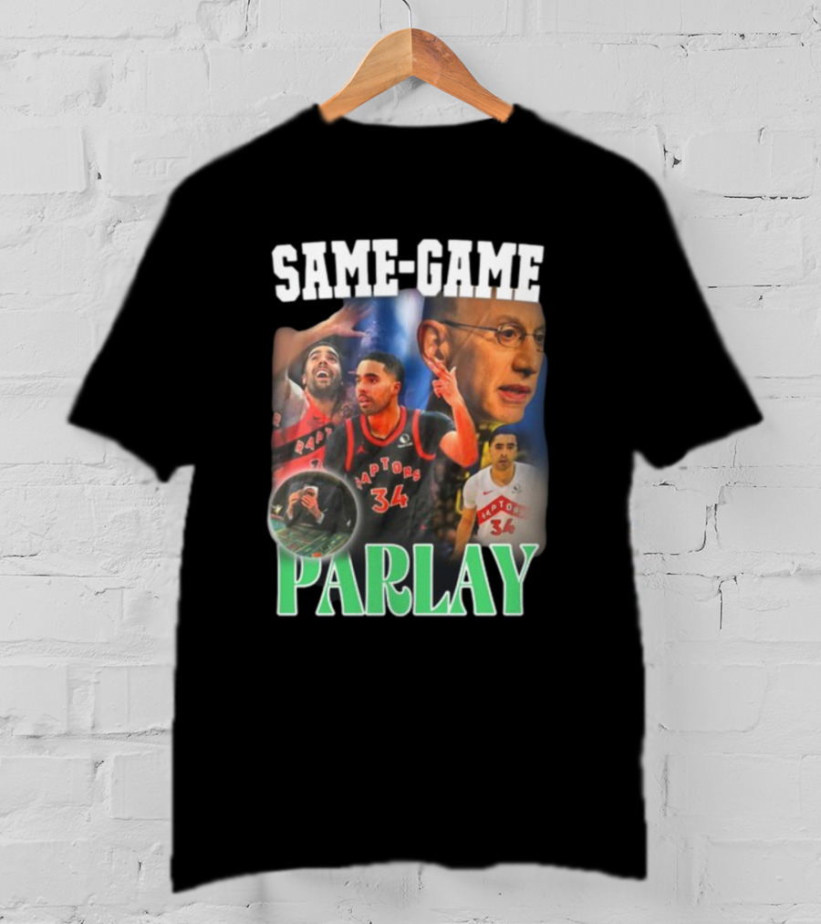 Same-Game Parlay Raptors 34 Basketball Icons T-Shirt