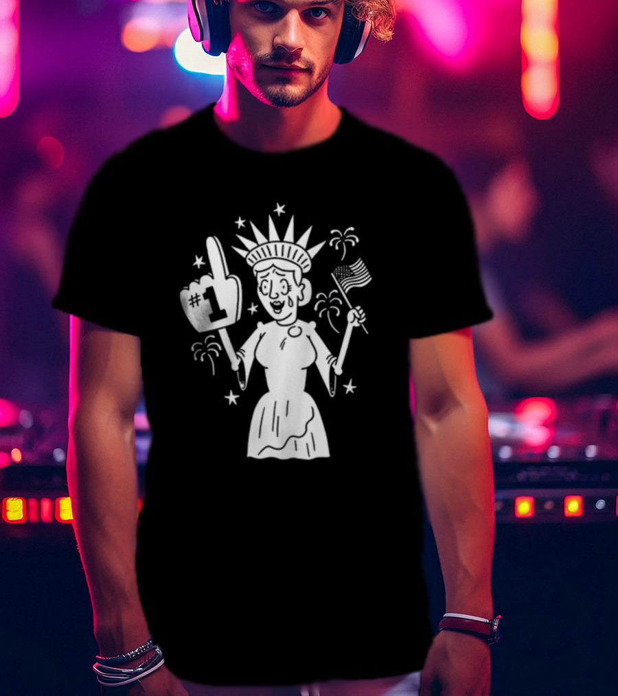 Lady Liberty Patriotic Joy Number One American T-Shirt