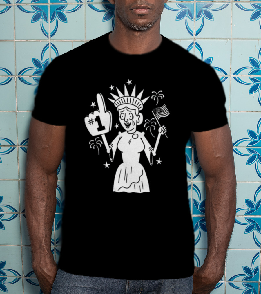 Lady Liberty Patriotic Joy Number One American T-Shirt