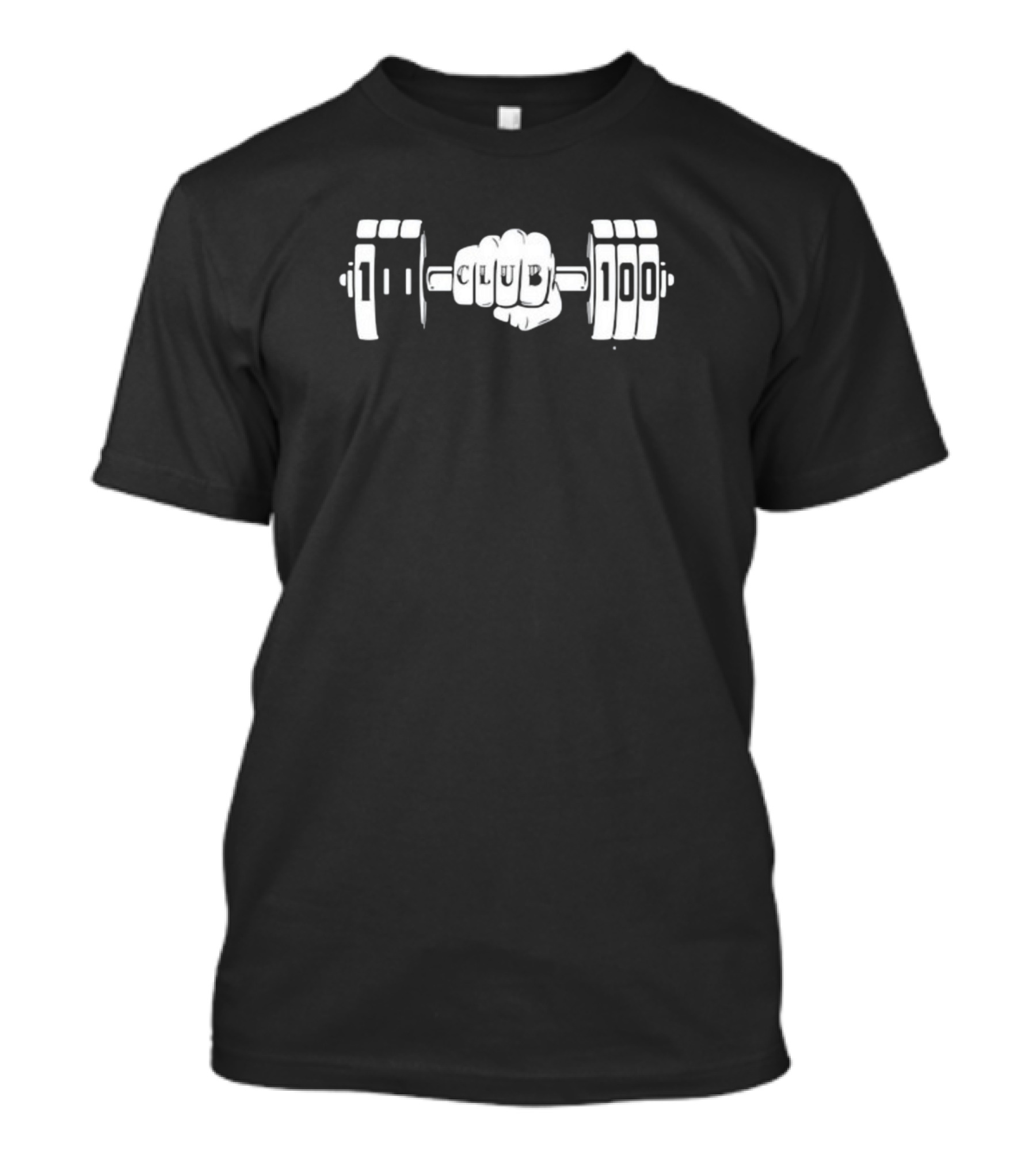 Dookiebutter 100 Club 100 Gym Doworkson Weightlifting Dumbbell T-Shirt