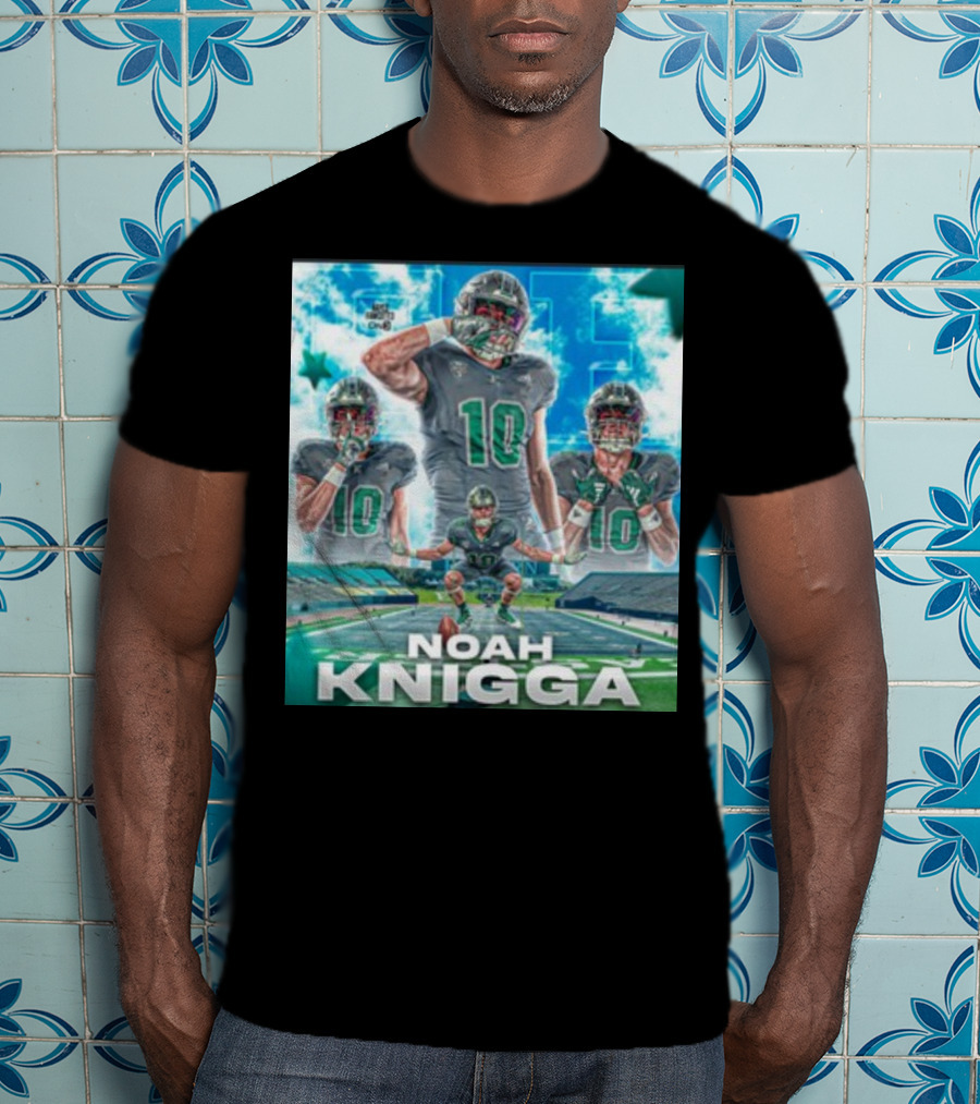 NOAH KNIGGA 10 Football Player On Field Performance Highlights T-Shirt