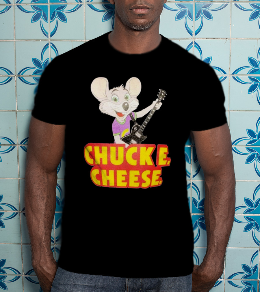 Chuck E Cheese Logo Rat With Guitar T-Shirt