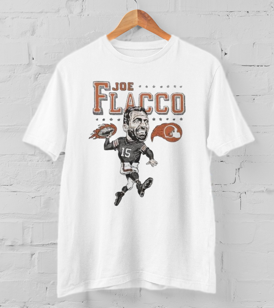 Cleveland Browns Joe Flacco 15 Football Caricature T-Shirt
