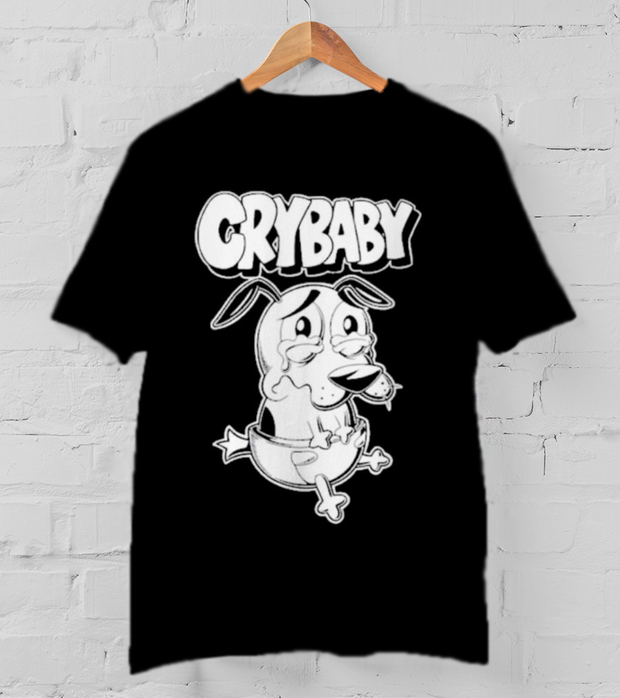 CRYBABY Olafh Ace Tearful Cartoon Dog T-Shirt