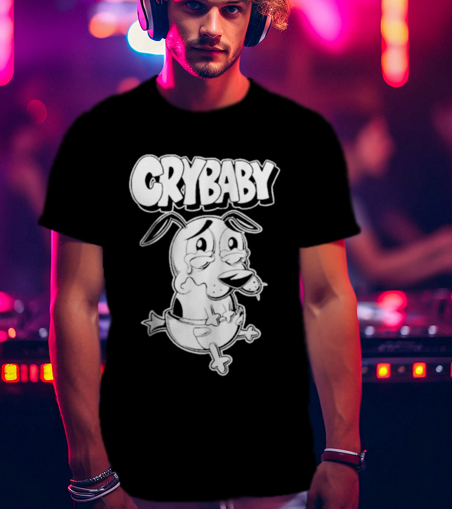 CRYBABY Olafh Ace Tearful Cartoon Dog T-Shirt