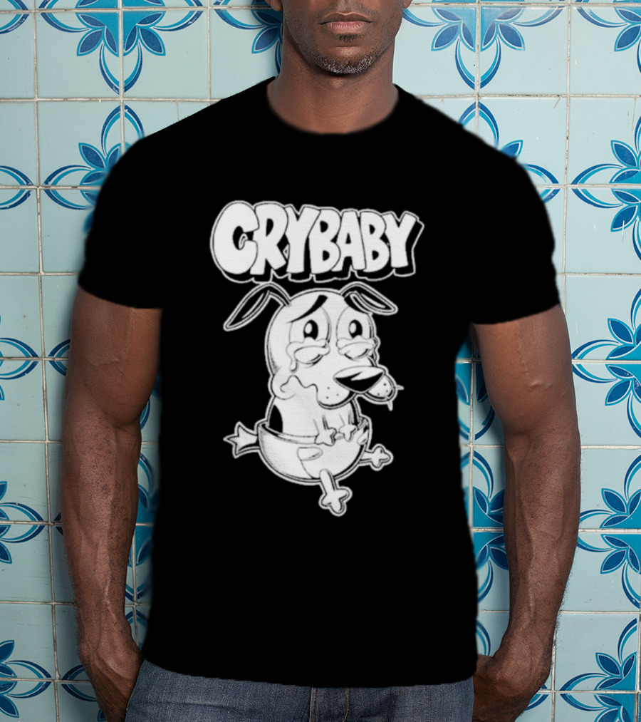 CRYBABY Olafh Ace Tearful Cartoon Dog T-Shirt