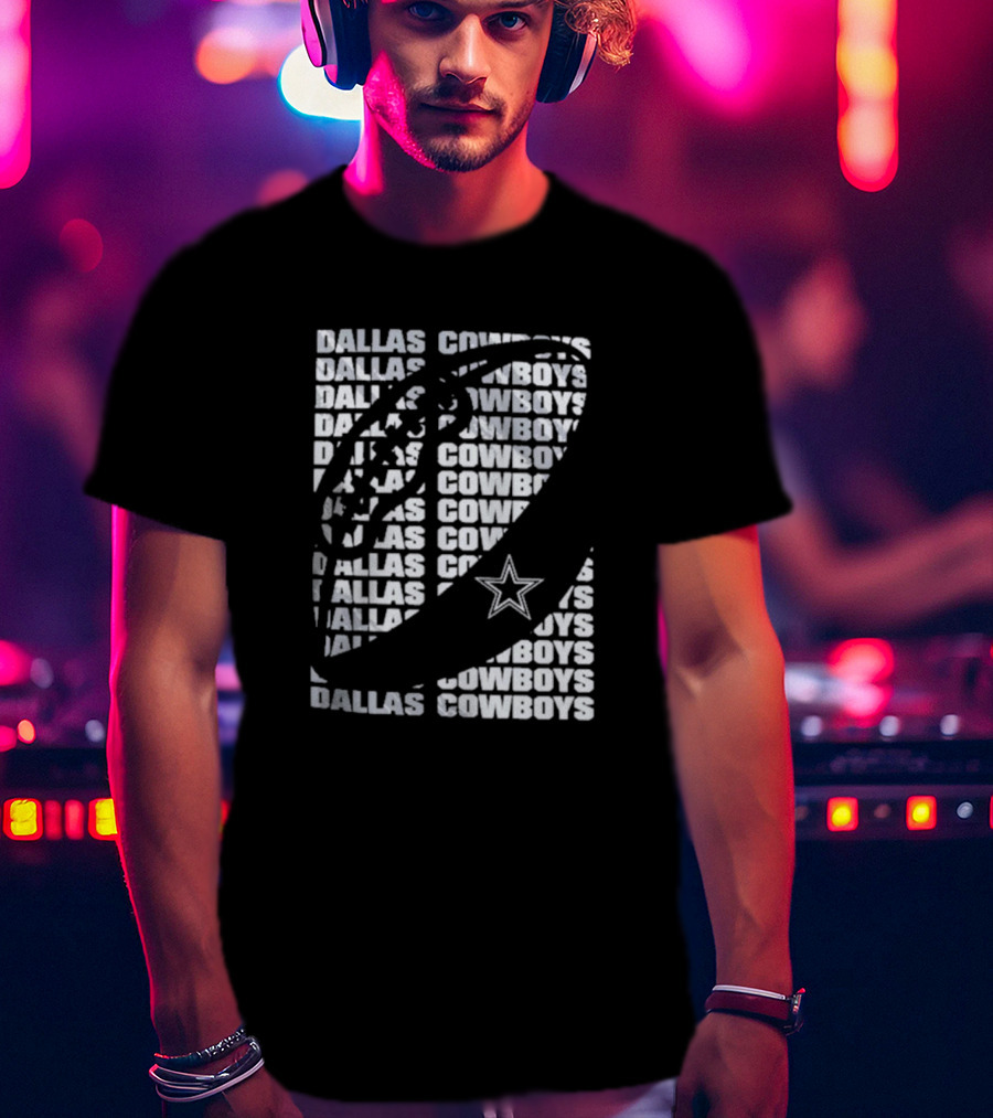 Dallas Cowboys Youth Football Star Logo Repeated T-Shirt