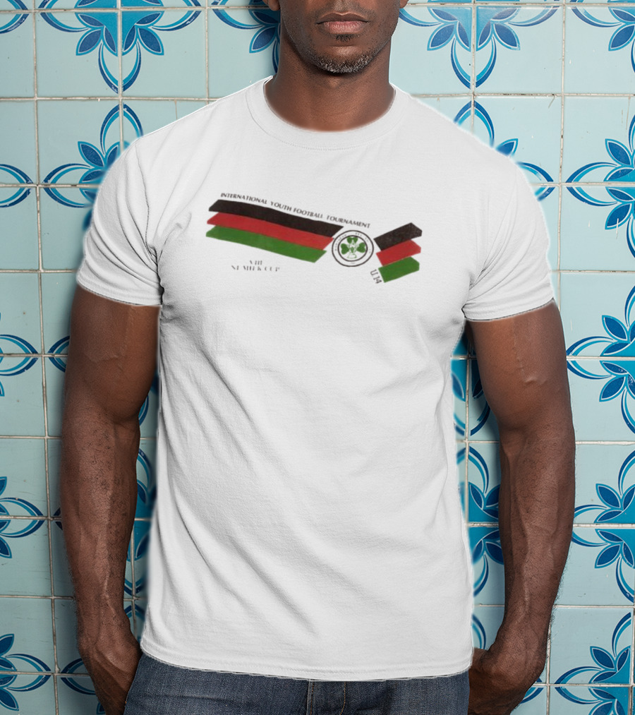 International Youth Football Tournament VIII Ni Milk Cup Four-Leaf Clover Stripe T-Shirt