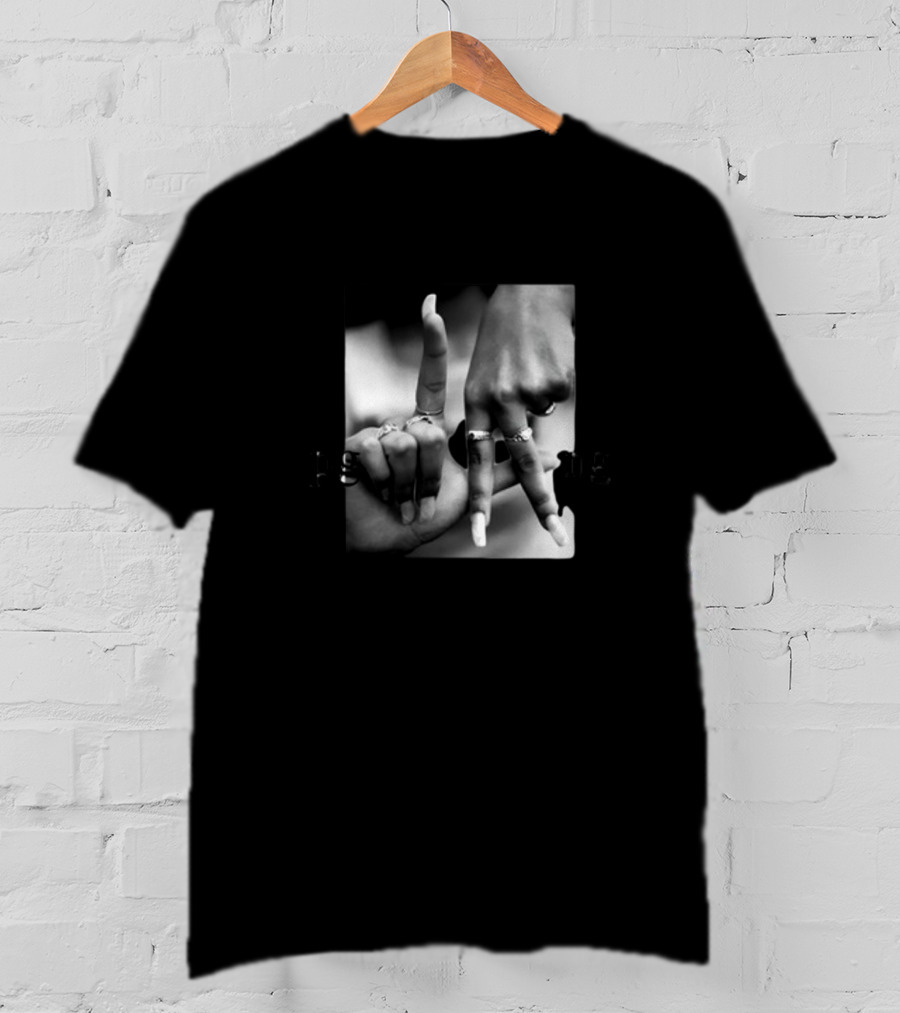 Pglang Kendrick Lamar Black And White Hand Gesture T-Shirt