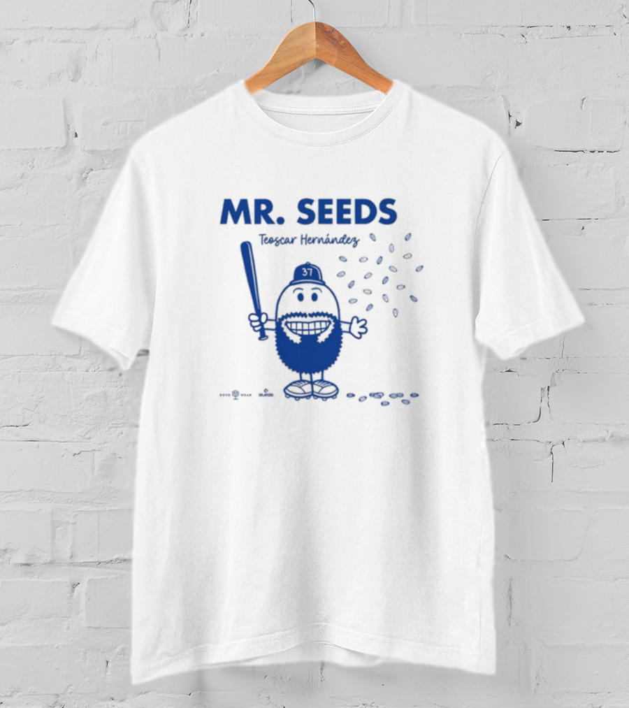MR. SEEDS Teoscar Hernández Batting Character 87 Baseball T-Shirt