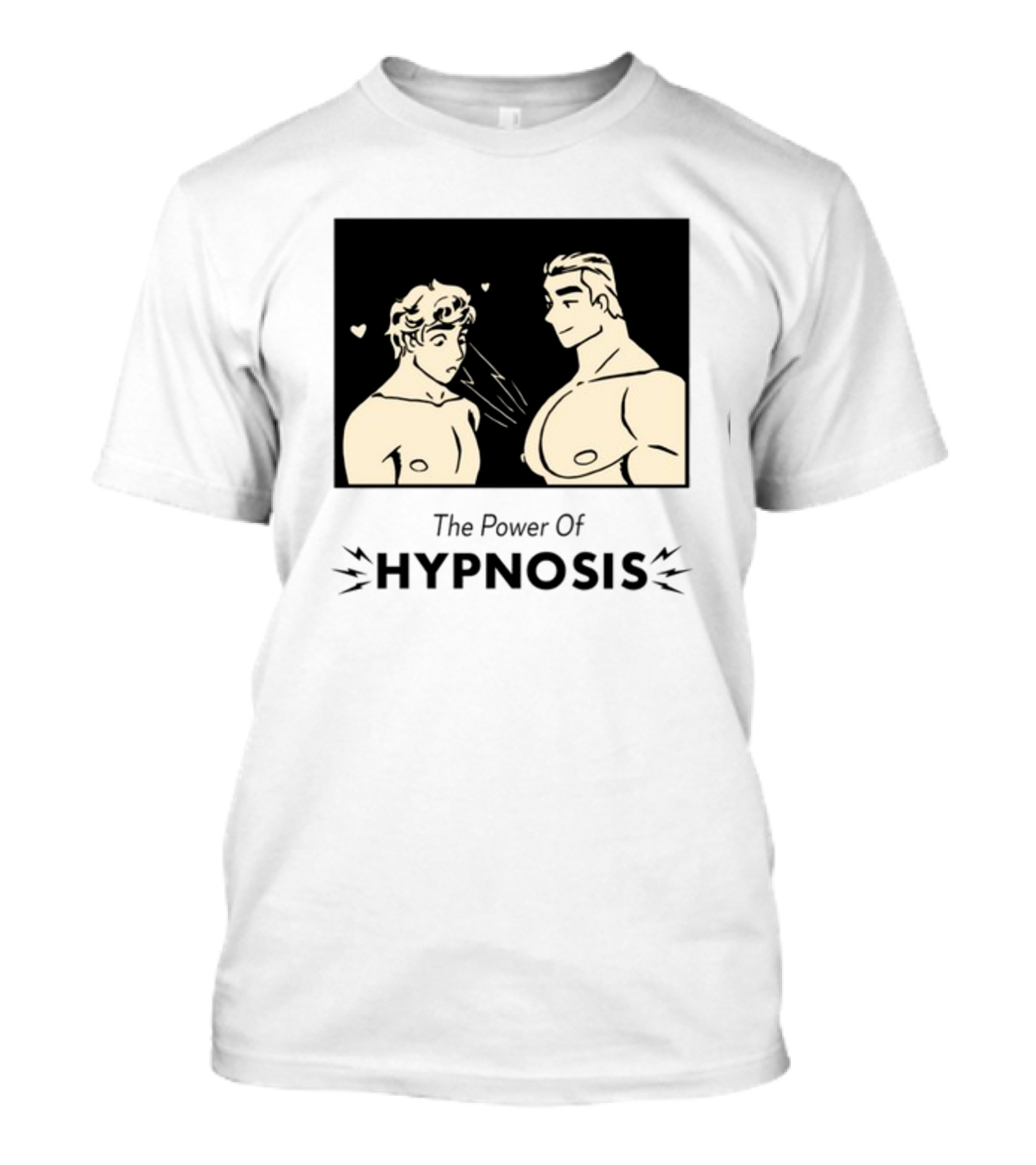 Hypnosis Power With Mesmerized Characters And Heart Symbols T-Shirt
