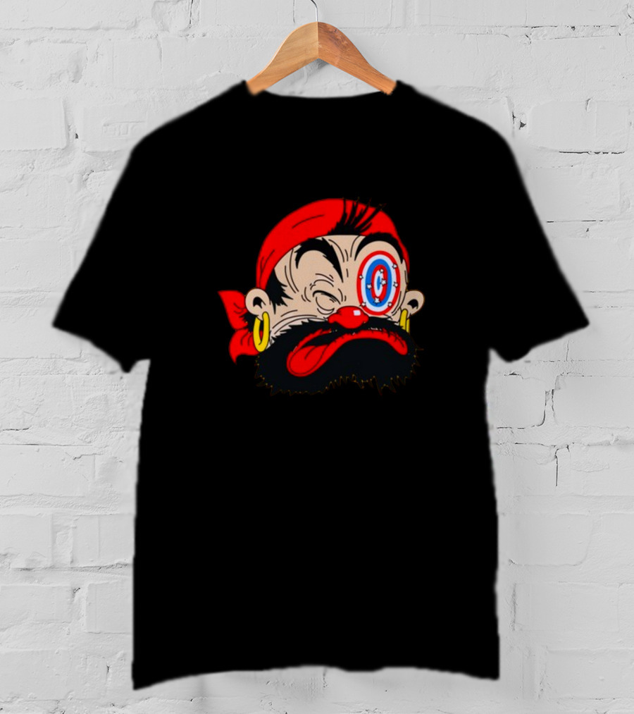 Bluto Sindbad Knockout Cartoon Pirate Target Eye T-Shirt