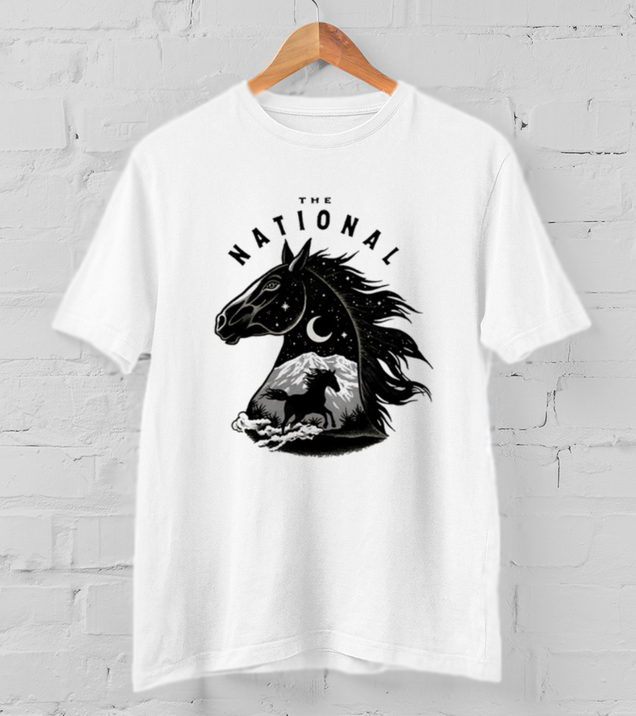 The National Mustang Starry Night Landscape Horse T-Shirt
