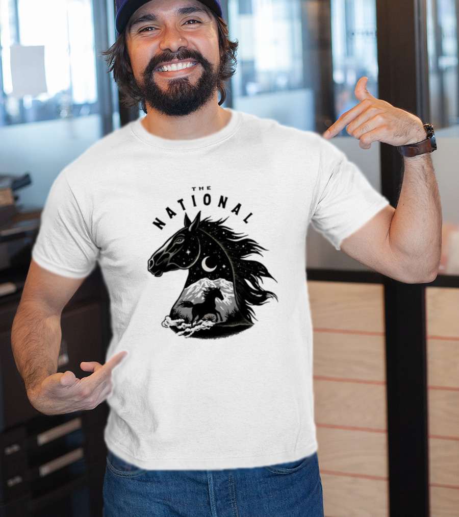 The National Mustang Starry Night Landscape Horse T-Shirt