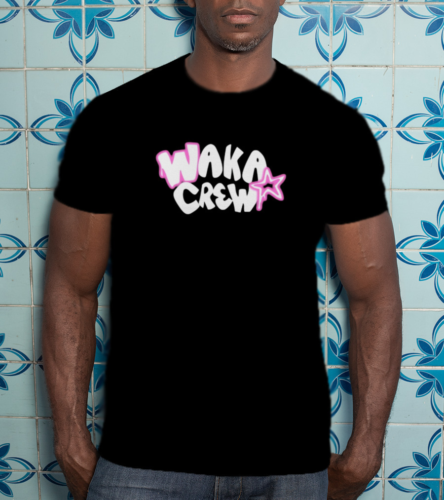 Waka Crew Airbrushed Pink Star T-Shirt