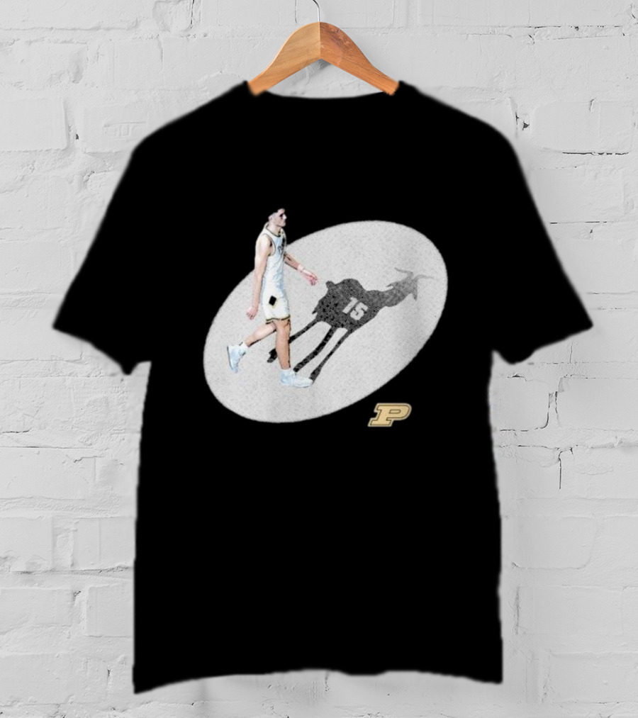Edey Goat 15 Purdue Boilermakers Shadow Athlete T-Shirt