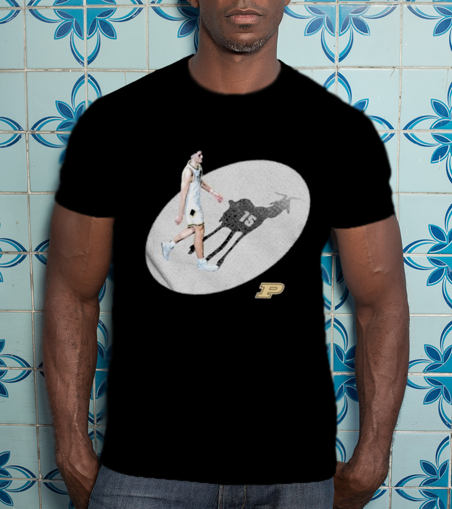 Edey Goat 15 Purdue Boilermakers Shadow Athlete T-Shirt