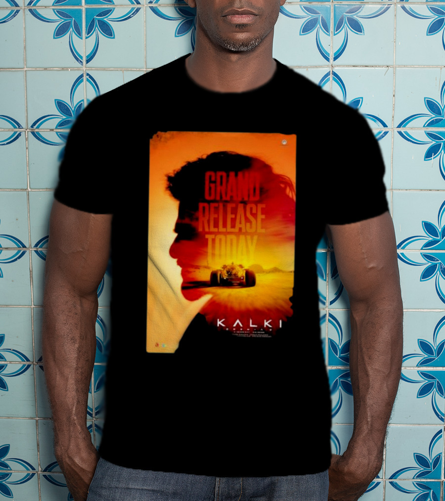 Grand Release Today Kalki Silhouette And Racing Car T-Shirt
