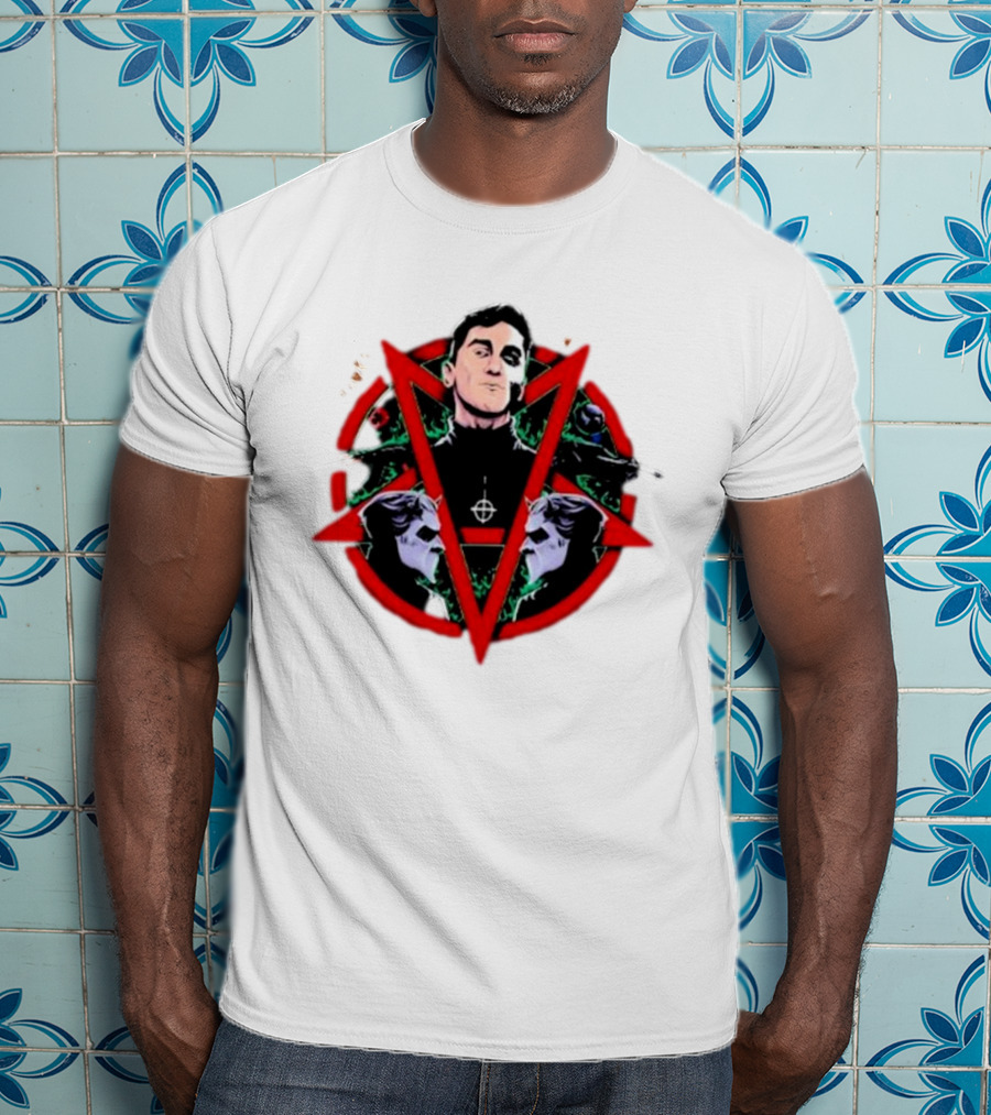 Hawks Remera MVP Vector Triangular Symbol With Mysterious Figure And Crossed Arms T-Shirt