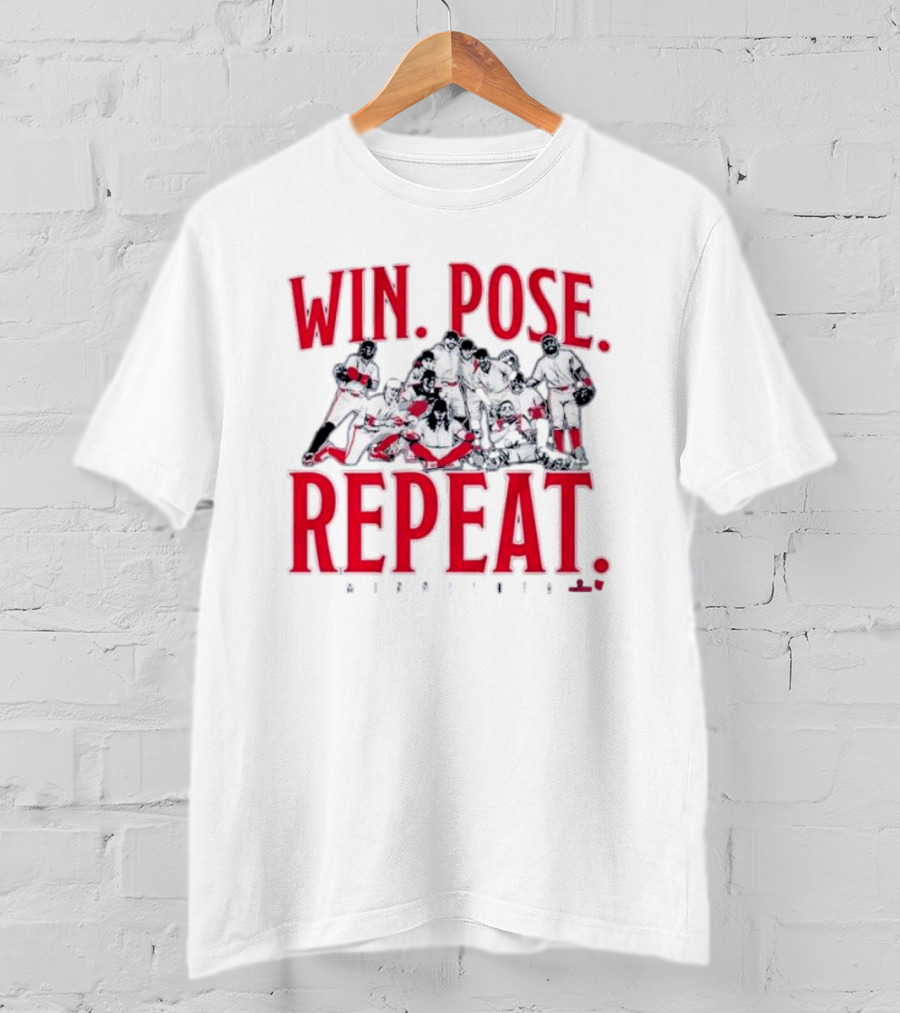 Minnesota Baseball Win Pose Repeat Team T-Shirt