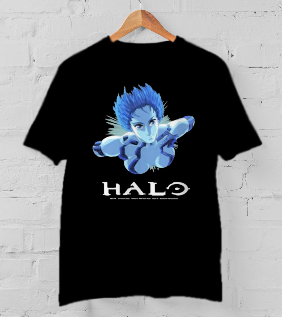 Halo Cortana AI Character Blue Avatar T-Shirt