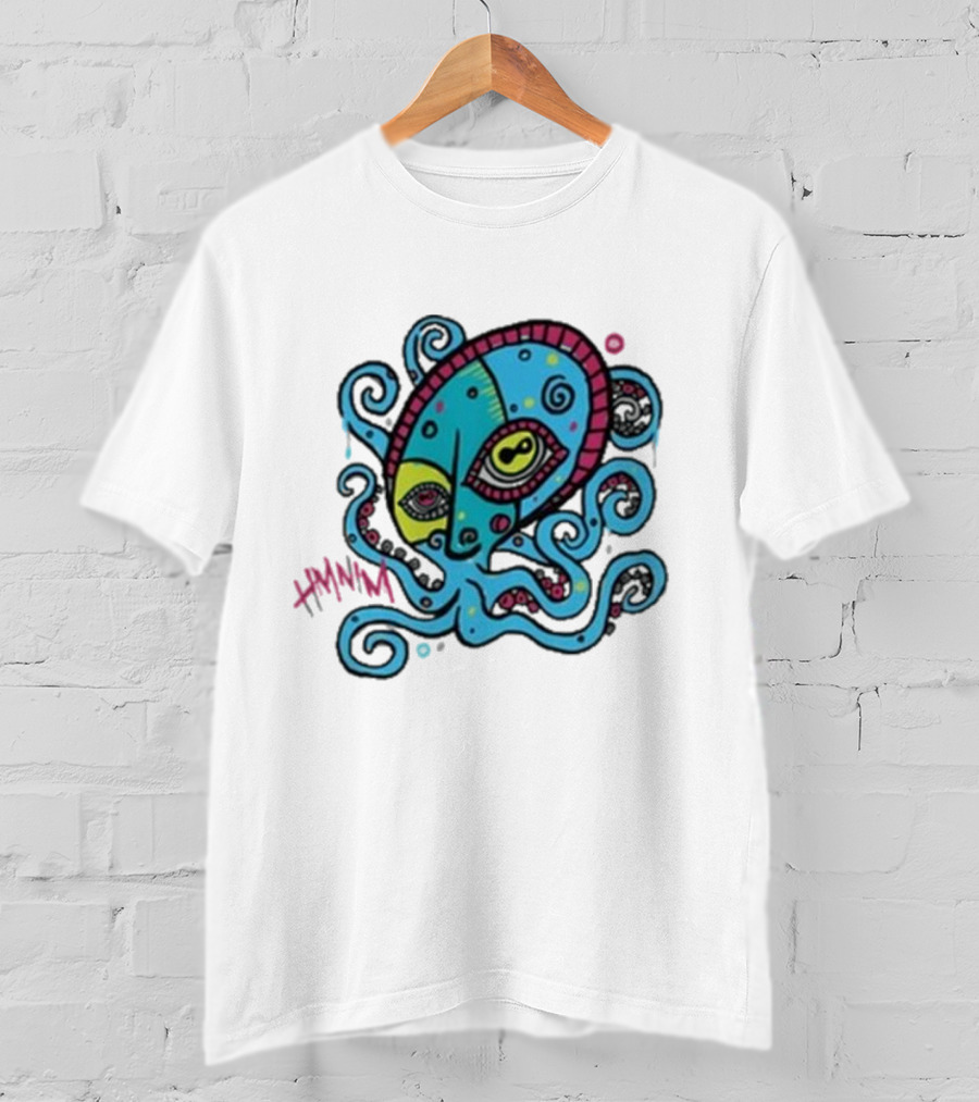 HMNIM Hi My Name Is Mark Cubist Octopus Mask T-Shirt