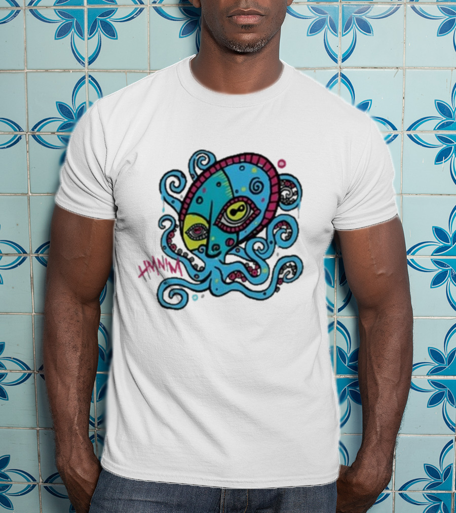 HMNIM Hi My Name Is Mark Cubist Octopus Mask T-Shirt